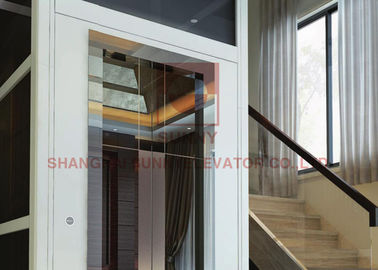 O elevador pequeno do elevador do elevador residencial de vidro para casas carrega 250-400kg