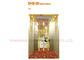A decoração macia da cabine do elevador da iluminação com o espelho Titanium do ouro/gravou com peças do elevador