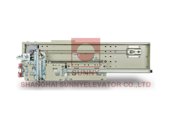 Elevador de dois painéis de abertura lateral porta da cabine Compacto mecanismo deslizante para utilização eficiente do espaço