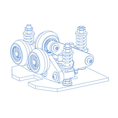 Sapatos guia de rolo elástico de material PU Peças de reparo de elevador