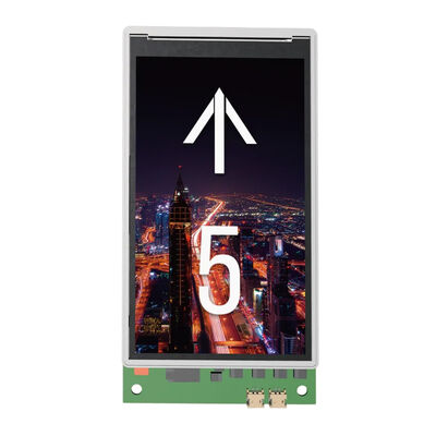 Display multimídia de elevador de 5 polegadas com resolução de 480px × 854px e fonte de alimentação de 18V DC ~ 36V DC