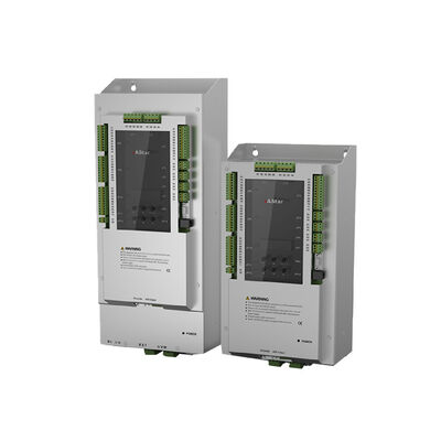 Controlador de acionamento integrado AC 340–510 V para elevadores com corrente nominal de saída de 9–23,6 A e THD < 4%