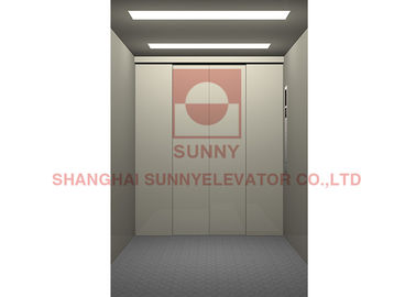 elevador de frete Gearless da porta lateral do elevador da carga 1.0m/S com a placa de aço pintada