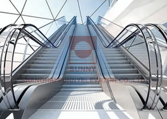 Escada rolante de aço inoxidável 0.5m/S do shopping da linha fina com sistema de poupança de energia