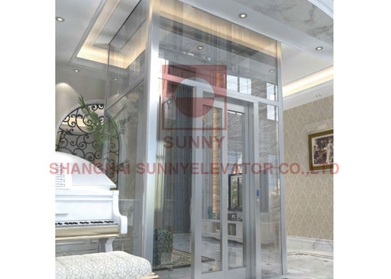 SUS304 elevador de vidro panorâmico concreto do elevador da casa do eixo 0.2m/S