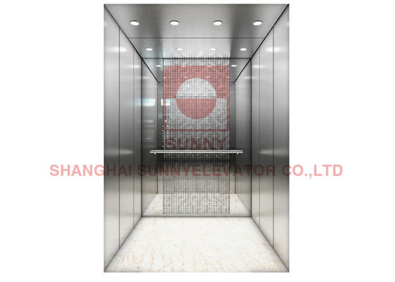 Elevador de passageiros de aço inoxidável 304 com sistema de controlo VVVF e capacidade de carga de 1600 kg fornecedor