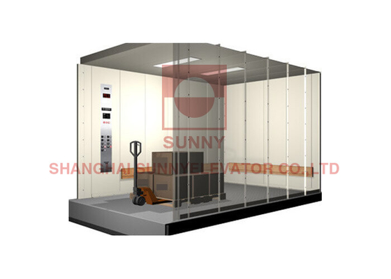 1350KG Design padrão de aço pintado de linha de cabelo de mercadorias elevador de carga elevador com ARD