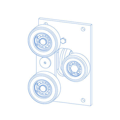 Mochila de elevador Roller Guia Sapatos Com Material PU Peças sobressalentes Elevador