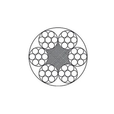 Ungalvanized Steel Wire Rope 6×9W+IWS, 12mm, Minimum Breaking Load 86.3 KN, For Slope Well Winching fornecedor
