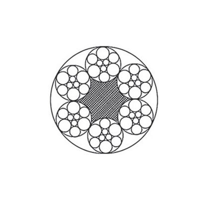 Steel Wire Rope 6x7/6x9W, Galvanized Or Ungalvanized, FC/IWS Core, 1.8-36mm, 1570-1870 MPa fornecedor