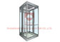 O elevador parte o assoalho do PVC do design de interiores do elevador da casa de campo com luz de aço inoxidável/tubo