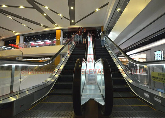 Três escadas rolantes comerciais VVVF em cascata com estrutura de aço inoxidável 304 e velocidade de 0,5 m/s fornecedor