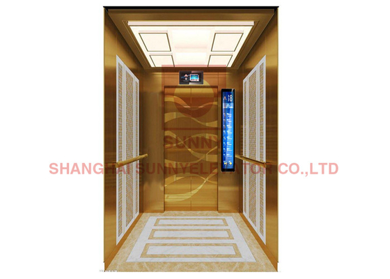 O elevador do passageiro do MRL da pessoa de VVVF 800kg 6 com Plc controlou o sistema do elevador