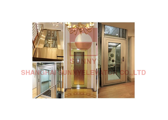 Máquina de baixo nível de ruído de construção Roomless do elevador do elevador da casa de campo da casa