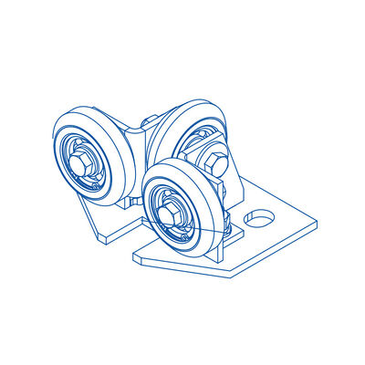 Diâmetro da Roda de 50mm para Sapatas Guia com Rolos Fixos Peças de Elevador